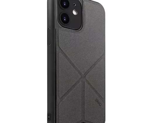 UNIQ Чехол Трансформа для iPhone 12 mini 5,4" серый/угольно-серый