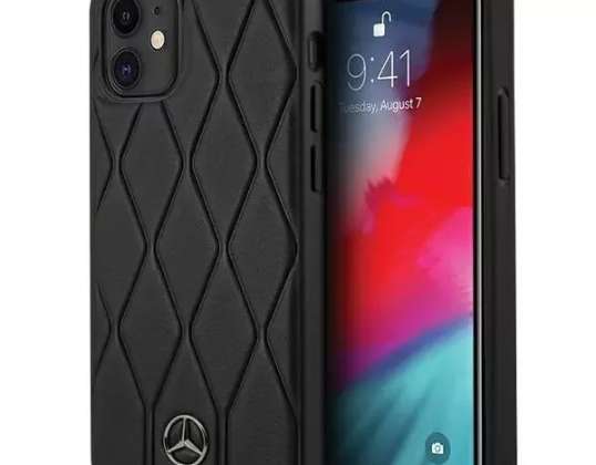 iPhone 12 mini 5,4" siyah/siyah hardca için kılıf Mercedes MEHCP12SMULBK