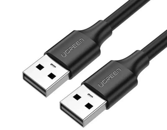 Кабель UGREEN USB 2.0 (чоловічий) до USB 2.0 (чоловічий) 2 м чорний (US1