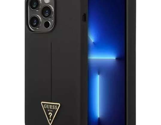 Case Guess GUHCP14XSLTGK iPhone 14 Pro Max 6,7 colio juodas / juodas kietas dėklas