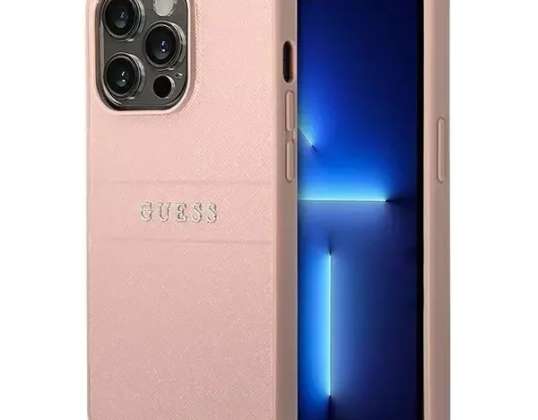 Case Guess GUHCP14XPSASBPI, skirtas Apple iPhone 14 Pro Max 6,7 colio rožinė / rožinė spalva