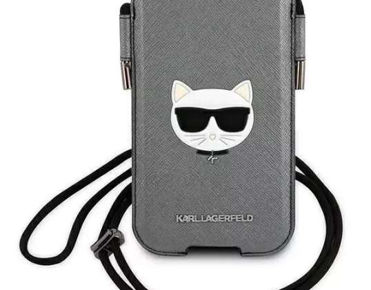 Karl Lagerfeld Bag KLHCP12LOPHCHG 6,7 "gri / gri hardcase saffian