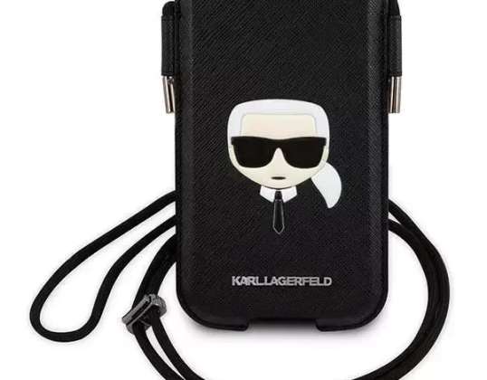 Karl Lagerfeld чанта KLHCP12MOPHKHK 6,1" черно/черно твърди калъф Saffi