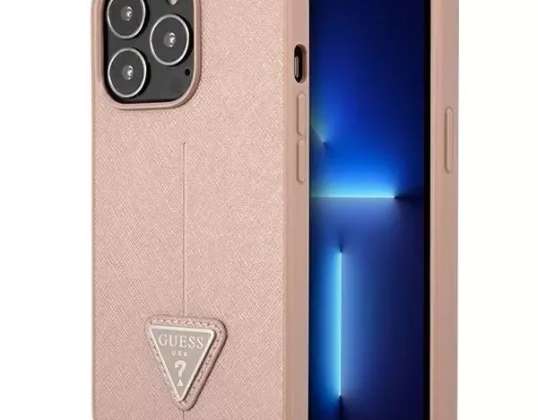 Case Guess GUHCP14LPSATLP Apple iPhone 14 Prolle 6,1" vaaleanpunainen/vaaleanpunainen kova