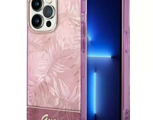 Case Guess GUHCP14LHGJGHP for Apple iPhone 14 Pro 6,1" rozā/rozā cietais