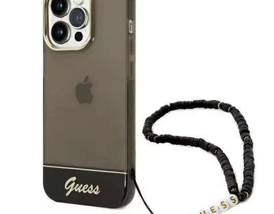Case Guess GUHCP14LHGCOHK für Apple iPhone 14 Pro 6,1" schwarz/schwarz har