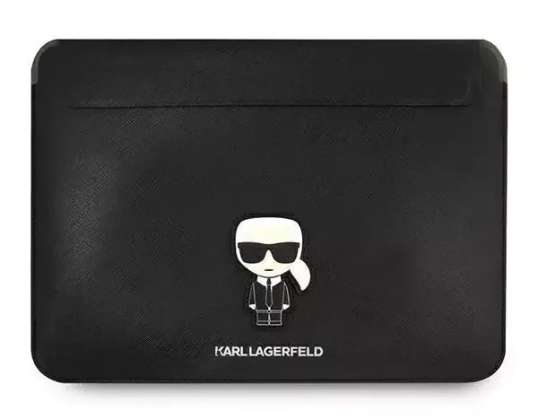 Karl Lagerfeld Sleeve KLCS14PISFBK 13/14" zwart/zwart Saffiano Ikonik