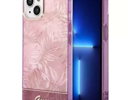 Чехол Guess GUHCP14SHGJGHP для Apple iPhone 14 6,1" розовый/розовый жесткий корпус