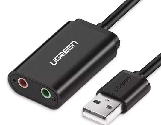 Adapter UGREEN zewnętrzna karta dźwiękowa muzyczna USB   3 5 mm mini j
