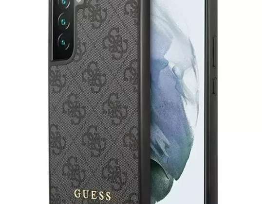 Case Guess GUHCS23SG4GFGR para Samsung Galaxy S23 S911 cinza / cinza hardca