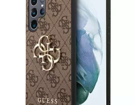 Case Guess GUHCS23L4GMGBR Samsung Galaxy S23 Ultra S918 barna/tesó készülékhez