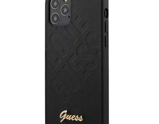 Case Guess GUHCP12SPUILGBK voor Apple iPhone 12 Mini 5,4" zwart/zwart h