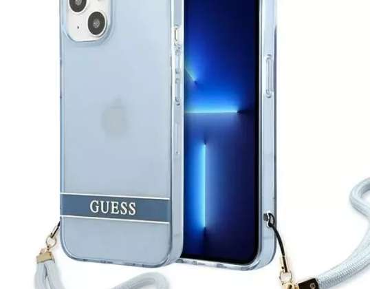 Case Guess GUHCP13MHTSGSB voor Apple iPhone 13 6,1 "blauw / blauw hardc