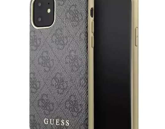 Case Guess GUHCN61G4GG per Apple iPhone 11 6,1" / Xr grigio/grigio ca duro