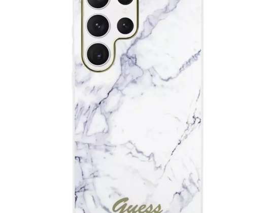 Case Guess GUHCS23LPCUMAH za Samsung Galaxy S23 Ultra S918 bijelo/bijelo