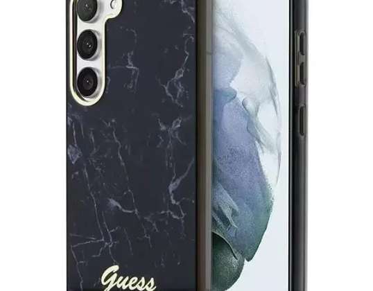 Guess Case GUHCS23MPCUMAK za Samsung Galaxy S23+ Plus S916 črna/tablična plošča