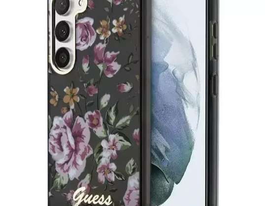 Case Guess GUHCS23MHCFWSK Samsung Galaxy S23+ Plus S916 mustalle/blacille