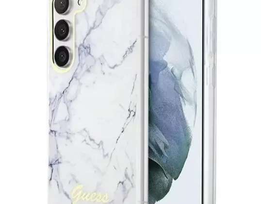 Case Guess GUHCS23SPCUMAH para Samsung Galaxy S23 S911 branco / branco hardc