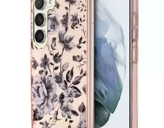 Case Guess GUHCS23SHCFWSP pro Samsung Galaxy S23 S911 růžová / růžová hardc