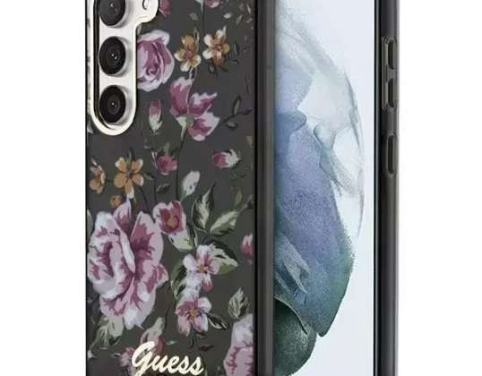 Case Guess GUHCS23SHCFWSK pro Samsung Galaxy S23 S911 černá / černá tvrdá