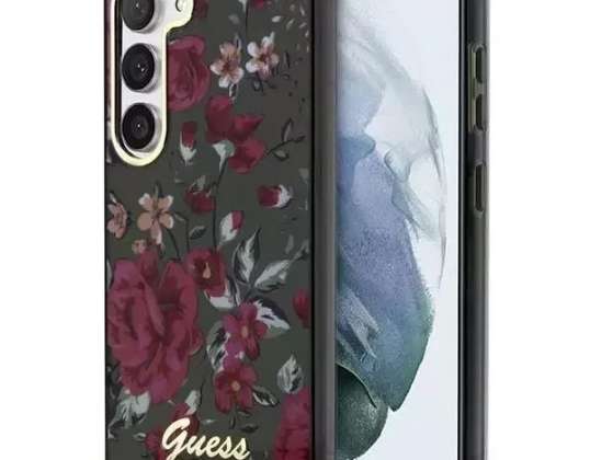Dėklas Guess GUHCS23SHCFWSA, skirtas Samsung Galaxy S23 žalias / kaki kietas dėklas