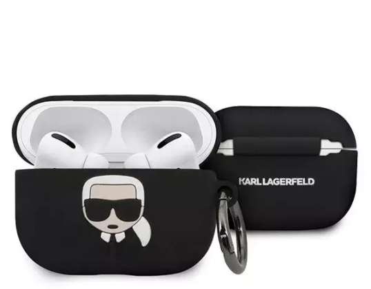 Karl Lagerfeld KLACAPSILGLBK Housse de protection pour Apple AirPo