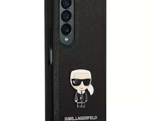 Case Karl Lagerfeld KLHCZFD4IKMSBK F936 för Galaxy Z Fold 4 bok Saffia