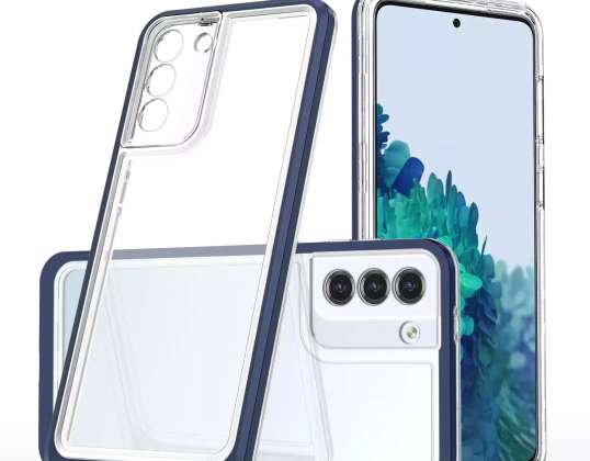 Doorzichtige 3in1 case voor Samsung Galaxy S23 + Plus Silicone Frame Cover