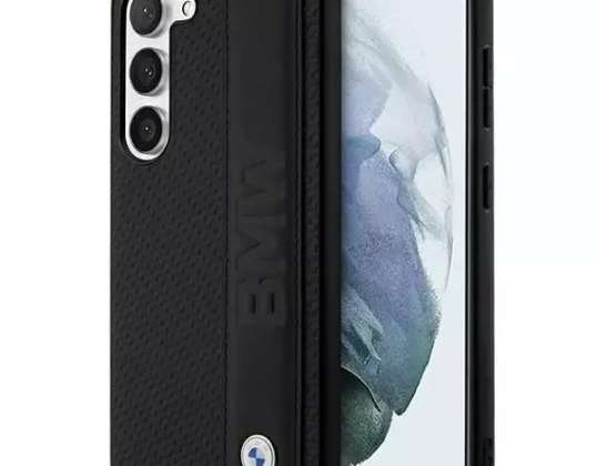 BMW case za Samsung Galaxy S23 HardCase usnje Textured & Stripe šarm