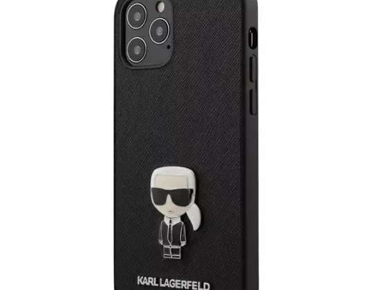 Funda Karl Lagerfeld KLHCP12MIKMSBK para iPhone 12/12 Pro 6,1" estuche rígido