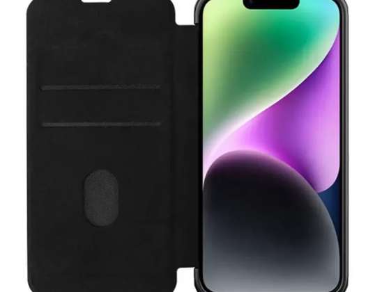 Nillkin Qin Pro usnje kovček za iPhone 14 Plus (črna)