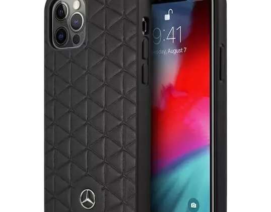Mercedes MEHCP12LSPSBK Case for iPhone 12 Pro Max 6,7" hardcase Leather