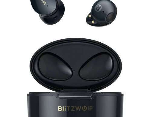 TWS BlitzWolf BW-FPE2 Bluetooth 5.0, AAC, IPX4 hoofdtelefoon (zwart)