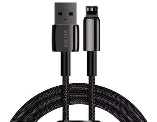 Câble USB pour Lightning Baseus Tungsten Gold, 2.4A, 1m (noir)