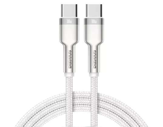 Baseus Cafüle USB-C į USB-C laidas, 100W, 1m (baltas)
