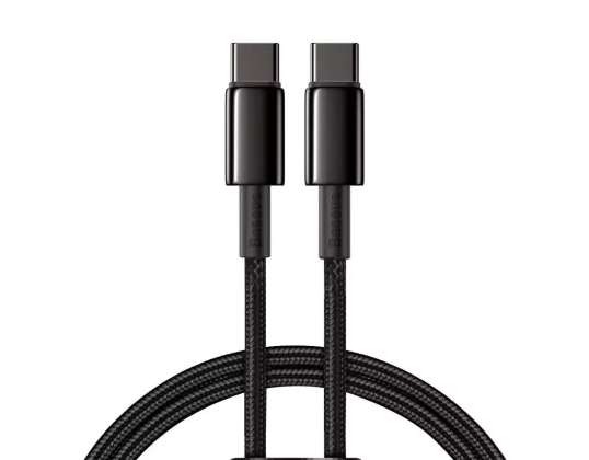 Baseus Tungsten Gold USB-C na USB-C kabel, 100W, 2m (črna)