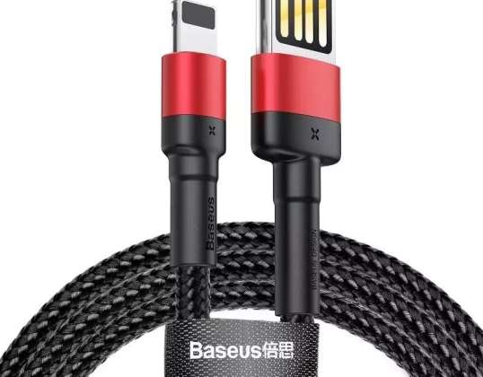 Baseus Cafule 2.4A 1m Lightning USB kabel (dvojitý-červený) (B & Red)
