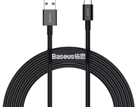 Cablu USB la USB-C Baseus Superior Series, 66W, 2m (Negru)
