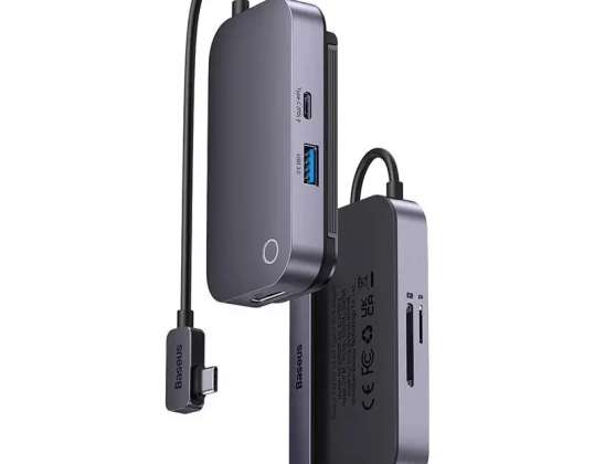 6in1 Baseus PadJoy Series USB-C para USB 3.0 + HDMI + USB-C PD + jac