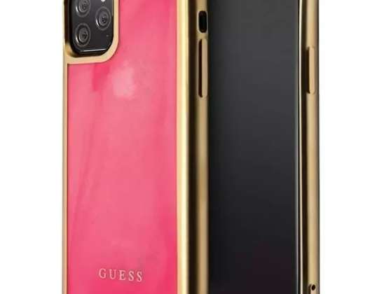 Funda del teléfono Guess GUHCN65GLTRPI para Apple iPhone 11 Pro Max rosa/