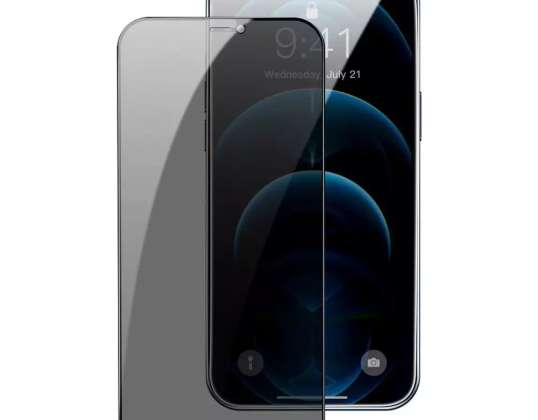 Загартоване скло Baseus 2x 0.3mm Anti Spy з повноекранною рамкою iPhone