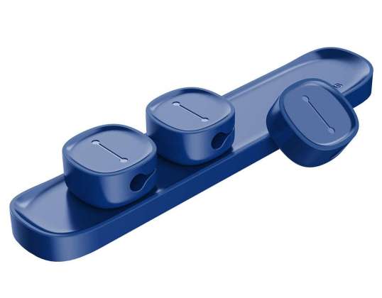 Cable organizer Baseus Peas, magnetic for cable cables (blue)