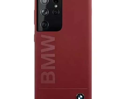 Coque BMW BMHCS21LSLBLRE pour Samsung Galaxy S21 Ultra G998 Housse rigide Sili