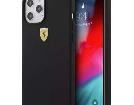 Ferrari iPhone 12/12 Pro 6,1" juodas / juodas kietas dėklas įjungtas
