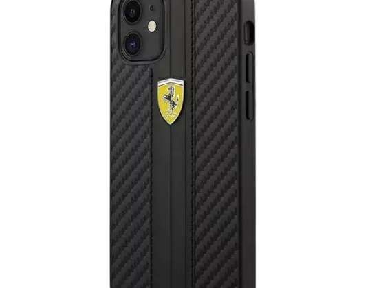 Puzdro pre Ferrari iPhone 12 mini 5,4" čierne/čierne pevné puzdro On T