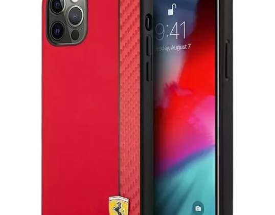 Чехол для Ferrari iPhone 12 Pro Max 6,7" красный/красный жесткий корпус O
