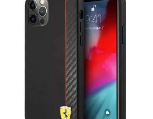 Чохол для телефону для Ferrari iPhone 12 Pro Max 6,7" чорний/чорний жорсткий чохол O