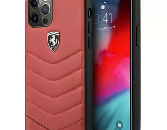 Ferrari iPhone 12/12 Pro Case Vermelho / Vermelho Hardcase Off Tra