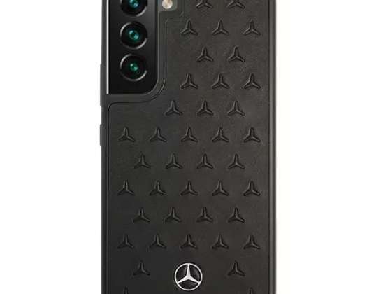 Mercedes MEHCS22SPSQBK maciņš priekš Samsung Galaxy S22 S901 hardcase Leathe