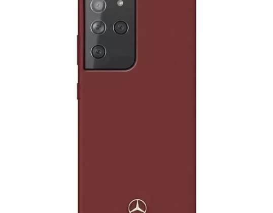 Housse Mercedes MEHCS21LSILRE pour Samsung Galaxy S21 Ultra G998 étui rigide